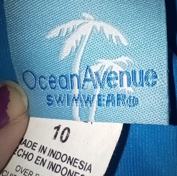 Blue & Green Swimsuit Bottom - Picture 4 of 4